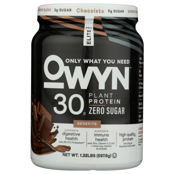 OWYN: Pro Elite Protein Powder Chocolate, 1.32 lb