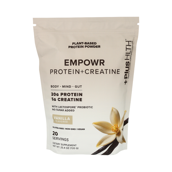 PLUSHLTH: Protein Plus Creatine Vanilla, 25.4 oz