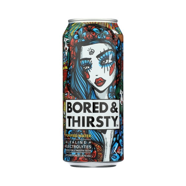 BORED AND THIRSTY: Water Alkaline With Electrolytes, 16 fo