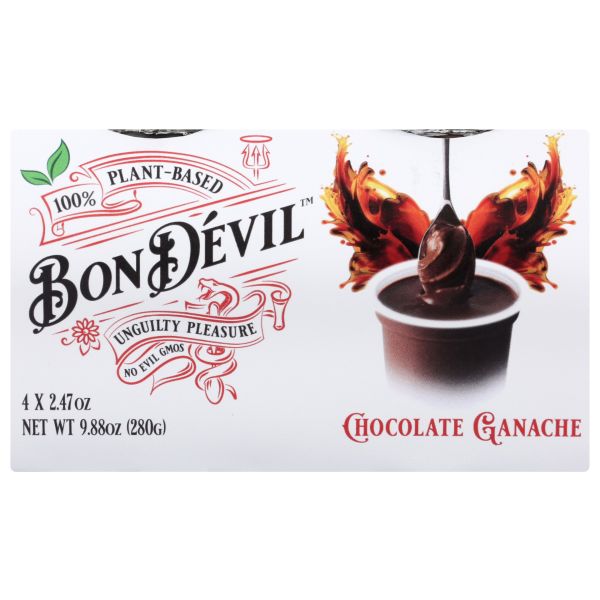 BON DEVIL: Plant Based Chocolate Ganache 4Pk, 9.88 oz