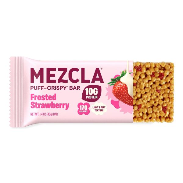 MEZCLA: Puff Crispy Bar Frosted Strawberry, 1.4 oz