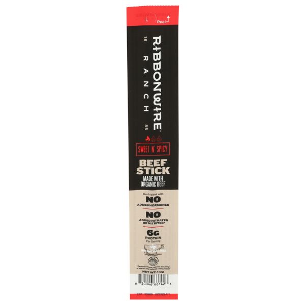 RIBBONWIRE RANCH: Sweet And Spicy Beef Sticks, 1 oz