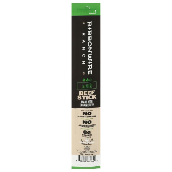 RIBBONWIRE RANCH: Jalapeno Beef Sticks, 1 oz