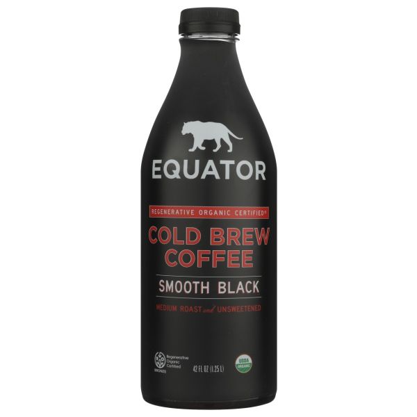 EQUATOR: Organic Smooth Black Cold Brew Coffee, 42 fo