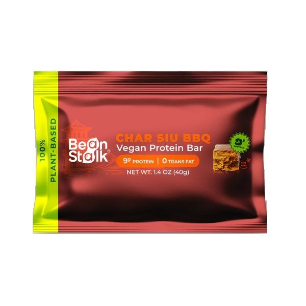 BEAN STALK: Char Siu BBQ Vegan Protein Bar, 1.4 oz