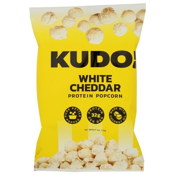 KUDO: White Cheddar Protein Popcorn, 4 oz