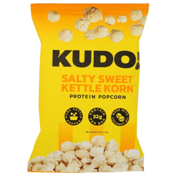 KUDO: Salty Sweet Kettle Korn Protein Popcorn, 4 oz