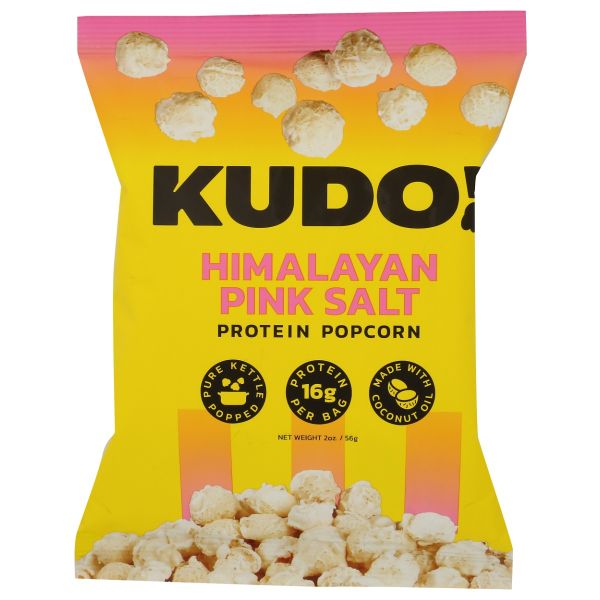 KUDO: Himalayan Pink Salt Protein Popcorn, 2 oz