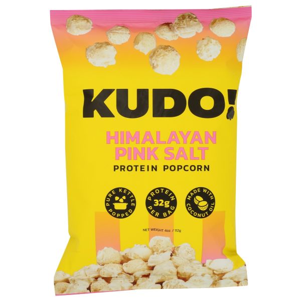 KUDO: Himalayan Pink Salt Protein Popcorn, 4 oz