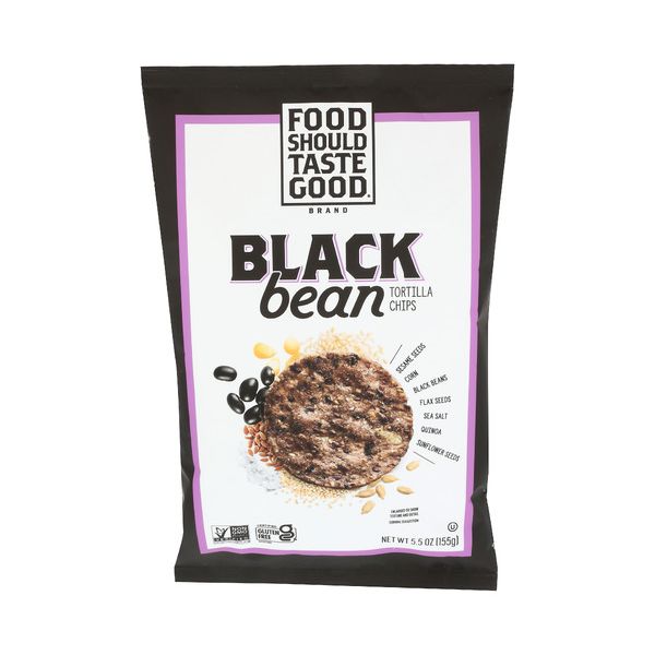 FOOD SHOULD TASTE GOOD: Black Bean Tortilla Chips, 5.5 oz