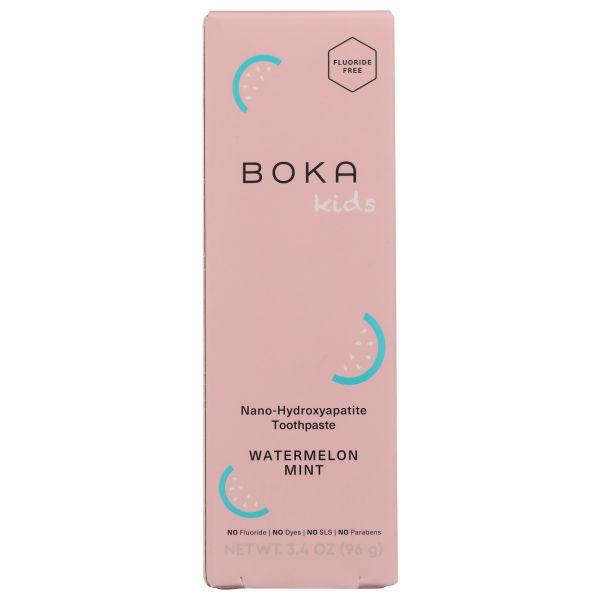 BOKA: Watermelon Mint Kids Nano-hydroxyapatite Toothpaste, 3.4 oz