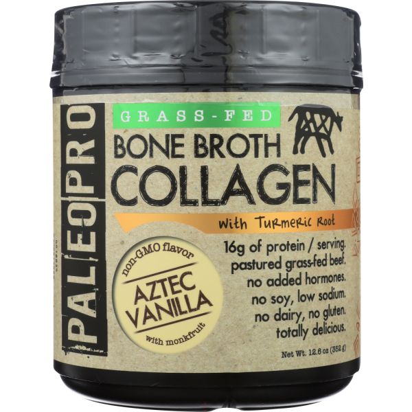 PALEO: Grass Fed Bone Broth Collagen Aztec Vanilla, 12.6 oz