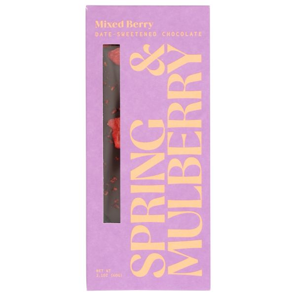 SPRING AND MULBERRY: Mixed Berry Chocolate, 2.1 oz