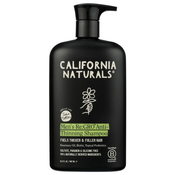 CALIFORNIA NATURALS: Mens GRO Anti-Thinning Shampoo, 16.5 oz