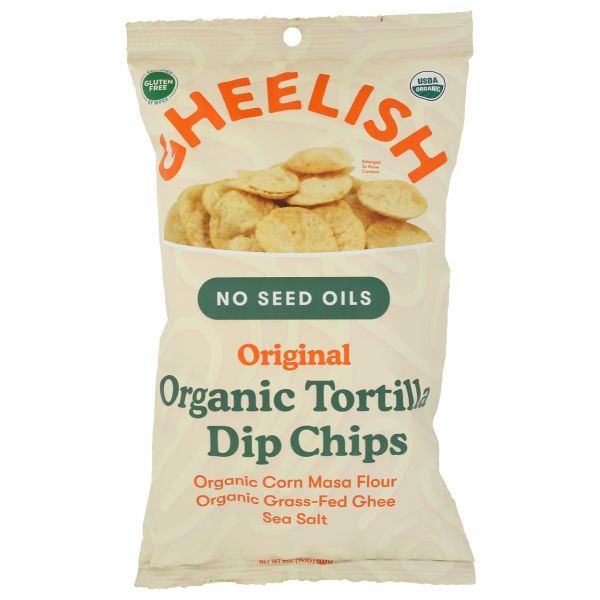 GHEELISH: Organic Original Tortilla Dip Chips, 5 oz