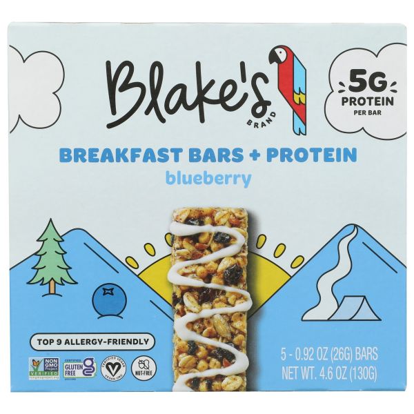 BLAKES SEED BASED: Blueberry Breakfast Bars + Protein, 4.6 oz