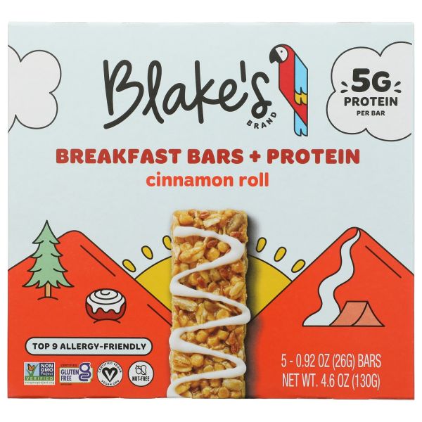 BLAKES SEED BASED: Cinnamon Roll Breakfast Bars + Protein, 4.6 oz