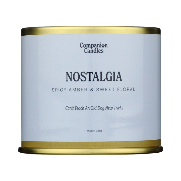 COMPANION CANDLES: Nostalgia Spicy Amber and Sweet Floral Scented Candle, 11.8 oz