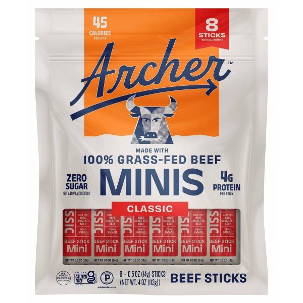ARCHER: Classic Beef Mini 8 Sticks, 4 oz