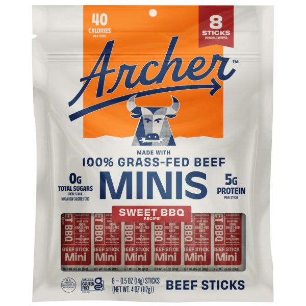 ARCHER: Sweet Bbq Beef 8 Mini Sticks, 4 oz
