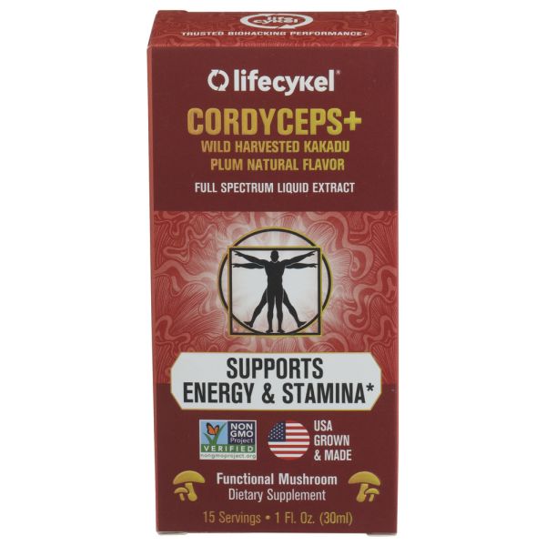 LIFECYKEL: Cordyceps Plus Liquid Extract Mushroom, 1 fo