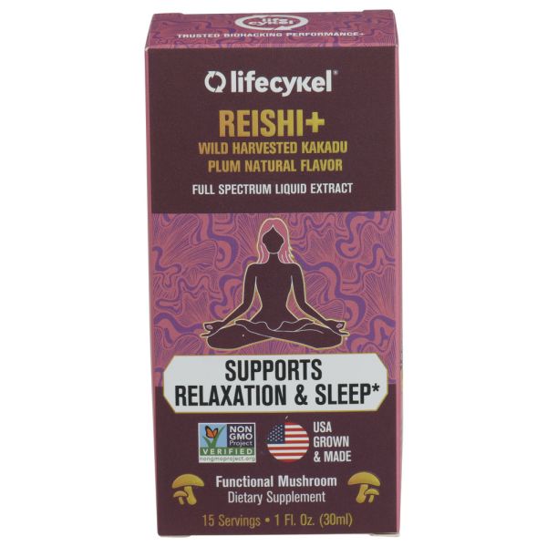 LIFECYKEL: Reishi Plus Liquid Extract Mushroom, 1 fo