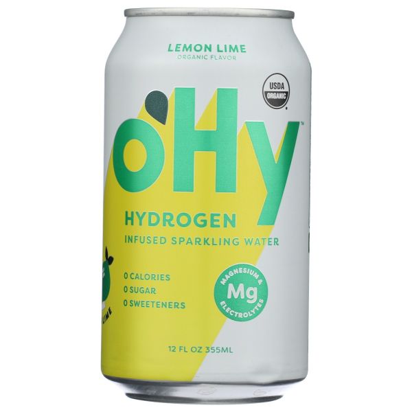 OHY: Lemon Lime Hydrogen Infused Sparkling Water, 12 fo