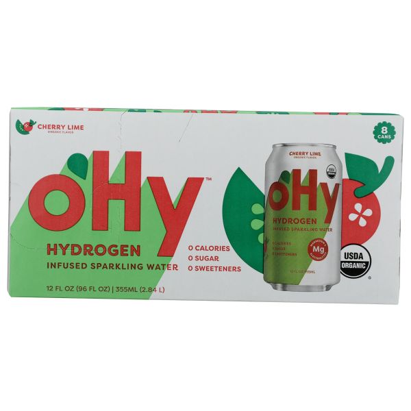 OHY: Cherry Lime Hydrogen Sparkling Water 8Pack, 96 fo
