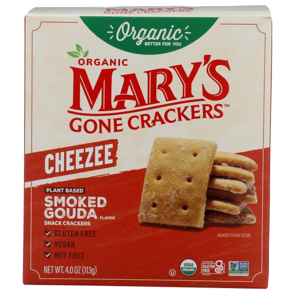 MARY'S GONE CRACKERS: Smoked Gouda Cheezee Snack Crackers, 4 oz