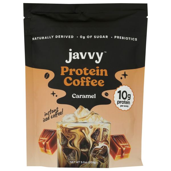 JAVVY COFFEE: Caramel Protein Coffee, 9 oz