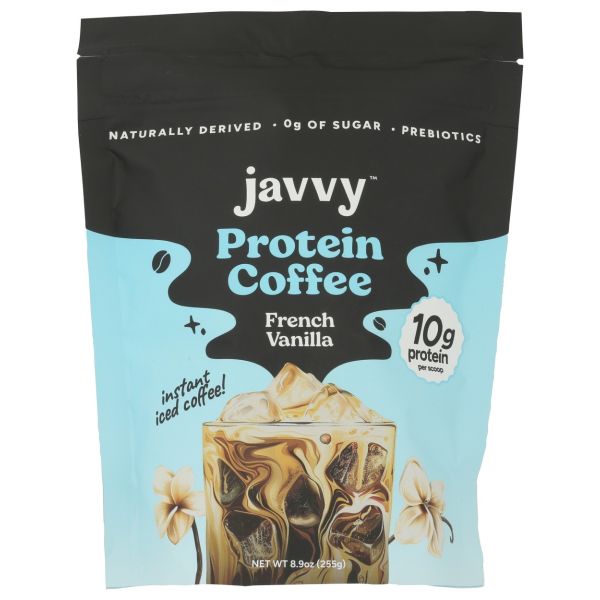 JAVVY COFFEE: French Vanilla Protein Coffee, 8.9 oz