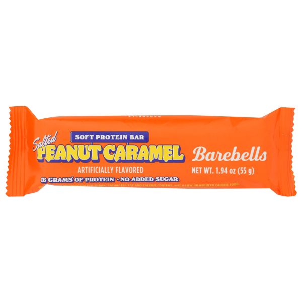 BAREBELLS: Salted Peanut Caramel Soft Protein Bar, 1.94 oz