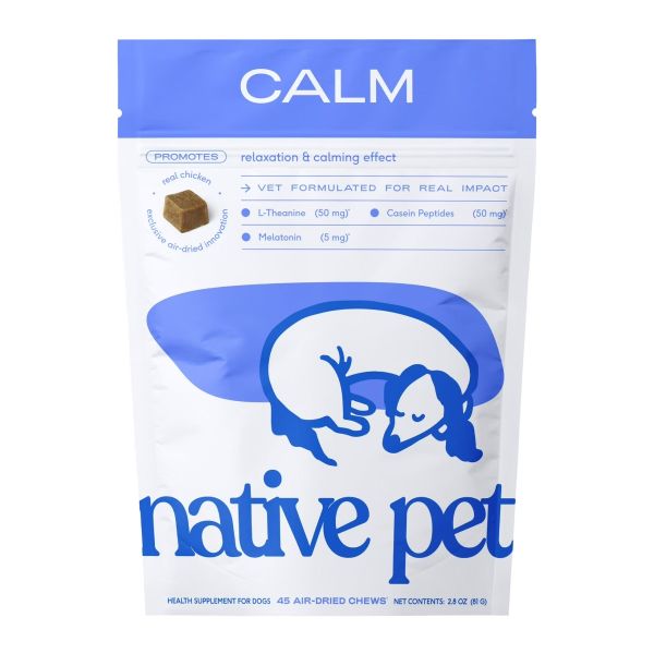 NATIVE PET: Calm Chews Dog Supplement 45ct, 2.8 oz 