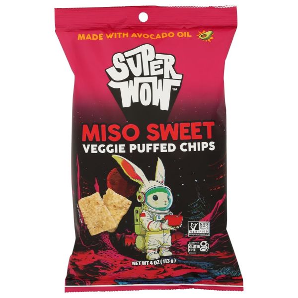 SUPER WOW: Miso Sweet Veggie Puffed Chips, 4 oz