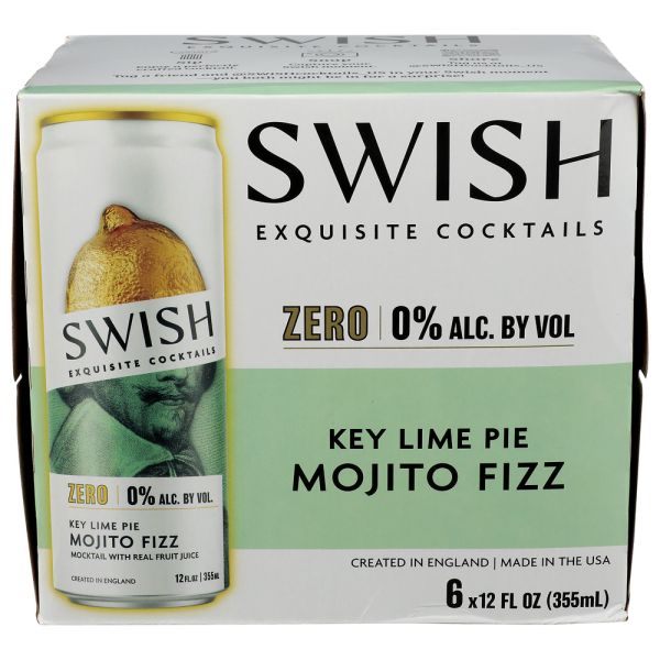 SWISH EXQUISITE COCKTAILS: Alcohol Free Key Lime Pie Mojito Fizz 6 Cans, 72 fo