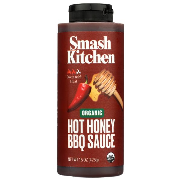SMASH KITCHEN: Organic Hot Honey Bbq Sauce, 15 oz