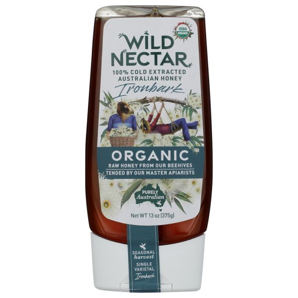 WILD NECTAR HONEY: Ironbark Organic Honey Squeeze, 13 oz