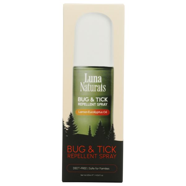 LUNA NATURALS: Bug And Tick Repellent Spray, 120 ml
