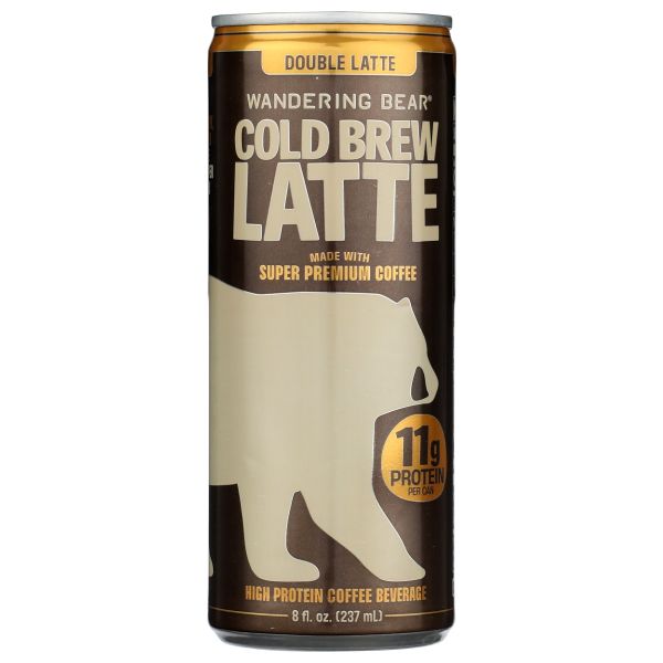WANDERING BEAR COFFEE: Double Latte Cold Brew Latte, 8 fo