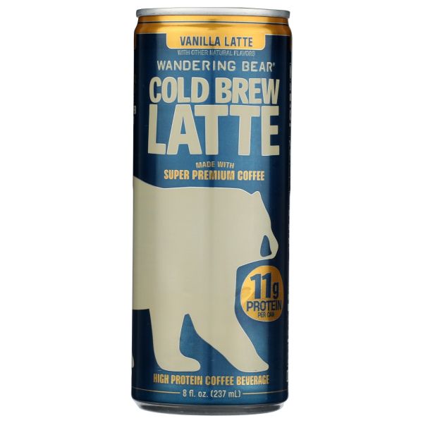 WANDERING BEAR COFFEE: Cold Brew Vanilla Latte, 8 fo