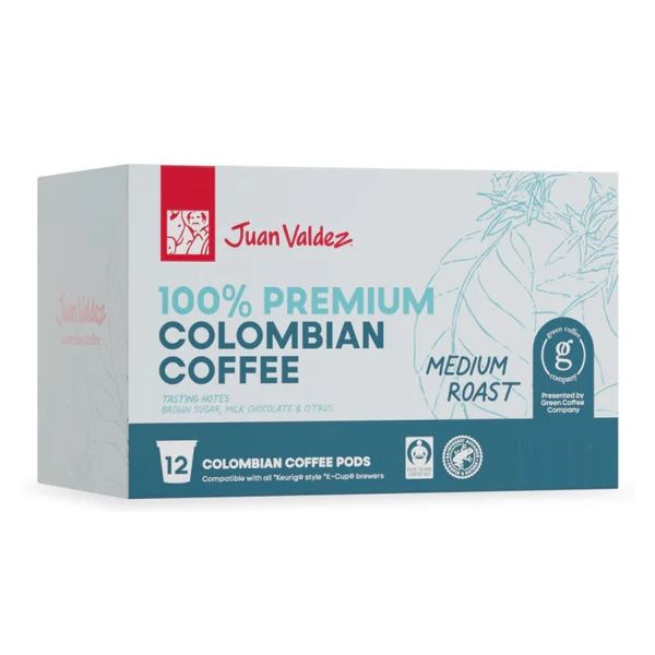 JUAN VALDEZ COFFEE: Colombian Coffee Pods Medium Roast 12ct, 4.56 oz