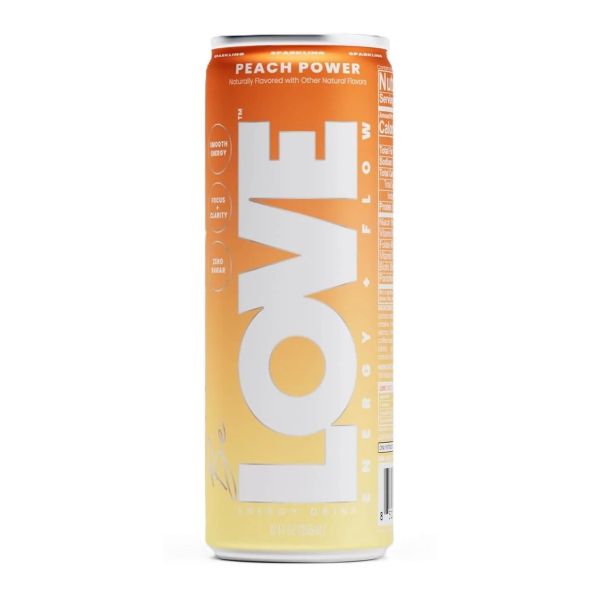 BE LOVE: Peach Power Energy Drink, 12 fo