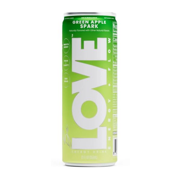 BE LOVE: Green Apple Spark Energy Drink, 12 fo