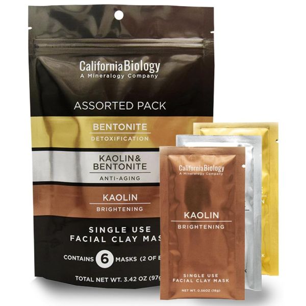 CALIFORNIA BIOLOGY: Assorted Facial Clay Single 6pk, 3.42 oz