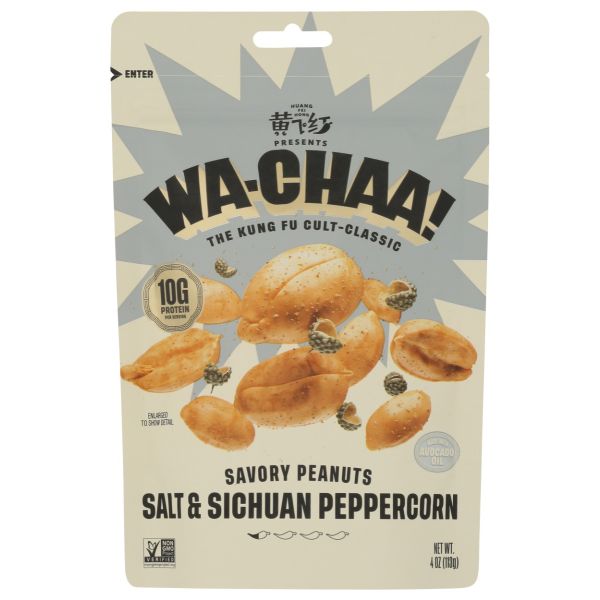 WA CHAA: Salt and Sichuan Peppercorn Savory Peanuts, 4 oz