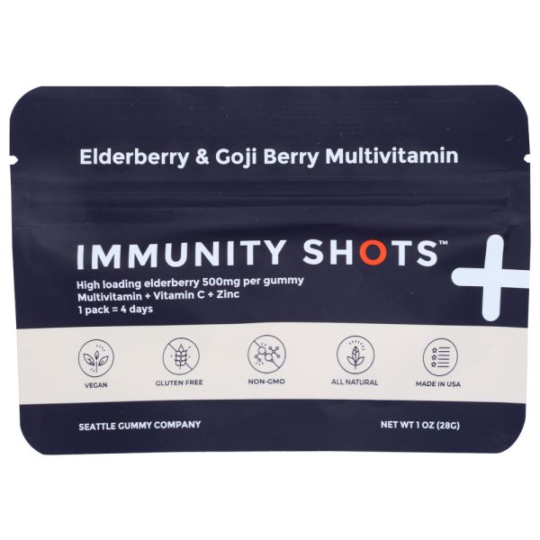 SEATTLE GUMMY COMPANY: Multivitamin Gummy Elderberry & Goji, 1 oz