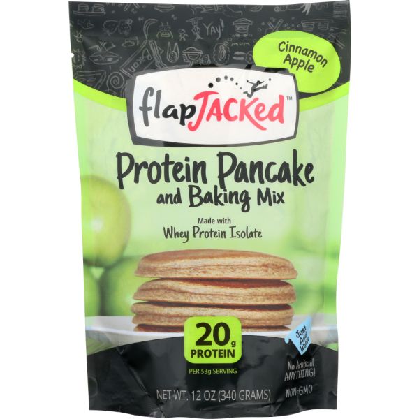 FLAPJACKED: Pancake Mix Protein Cinnamon Apple, 12 oz