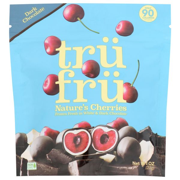 TRU FRU: Nature's Cherries Hyper-Chilled in White and Dark Chocolate, 8 oz