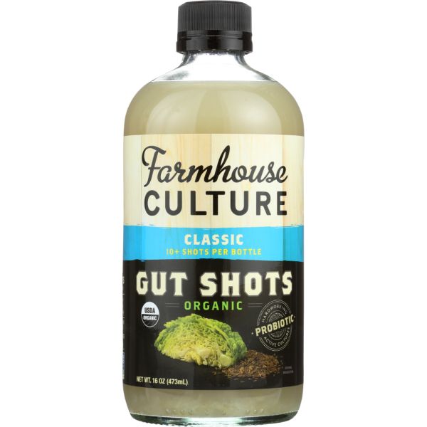 FARMHOUSE CULTURE: Beverage Gut Shots Classic, 16 oz