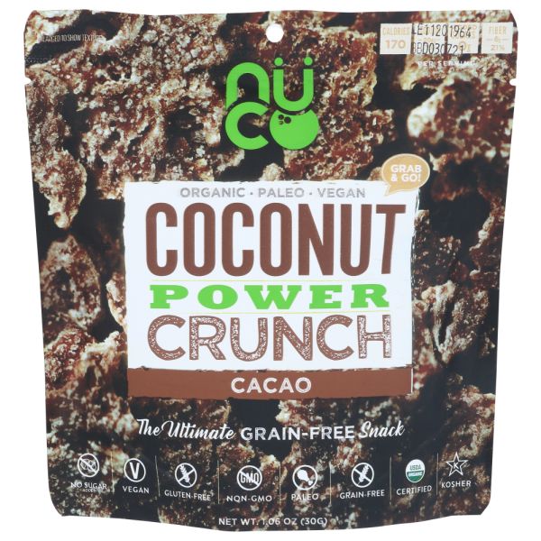 NUCO: Snack Ccnut Crunch Cacao, 30 gm